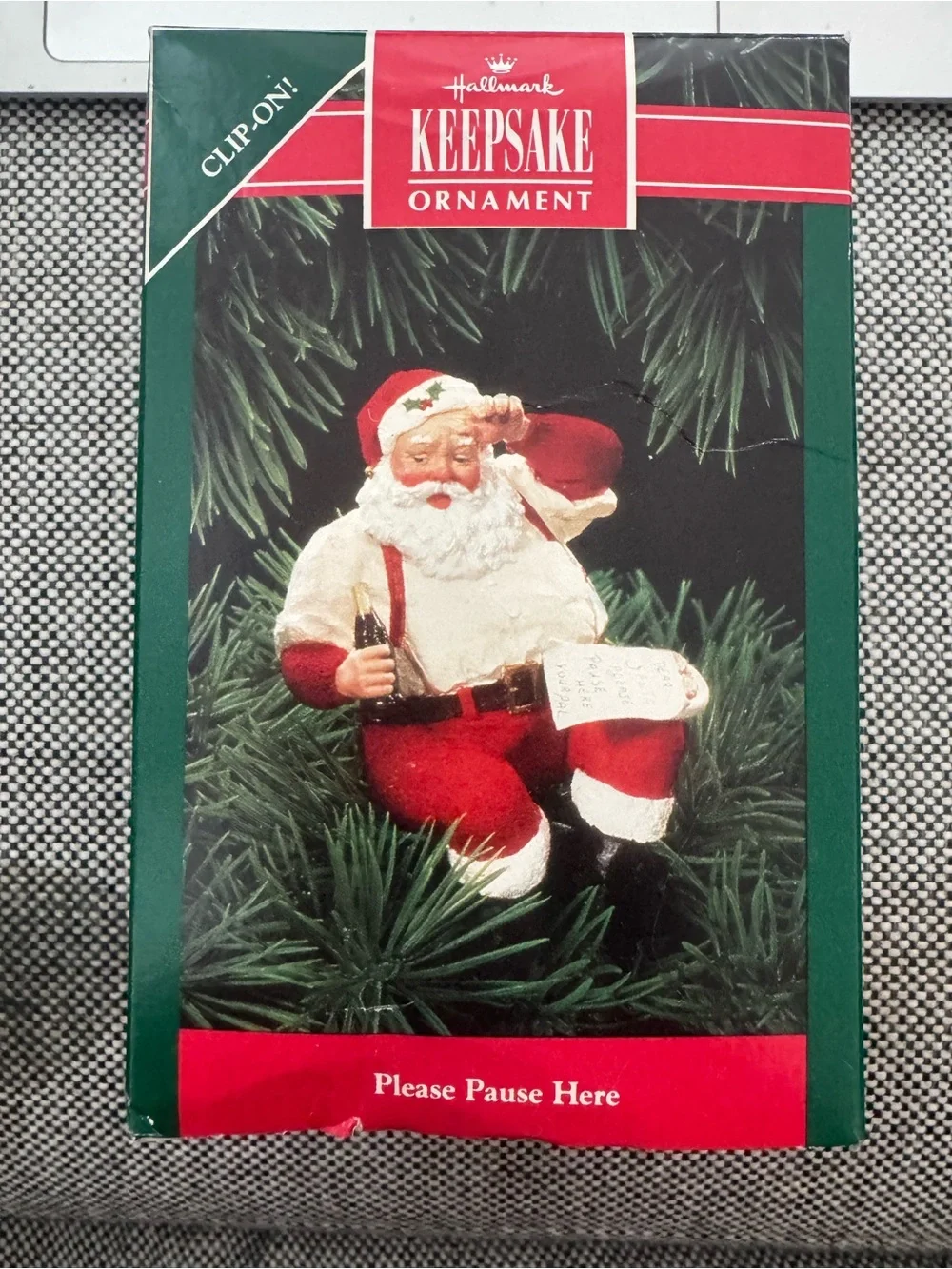 Hallmark Keepsake Ornament Santa Clip-On - Red, White, Green